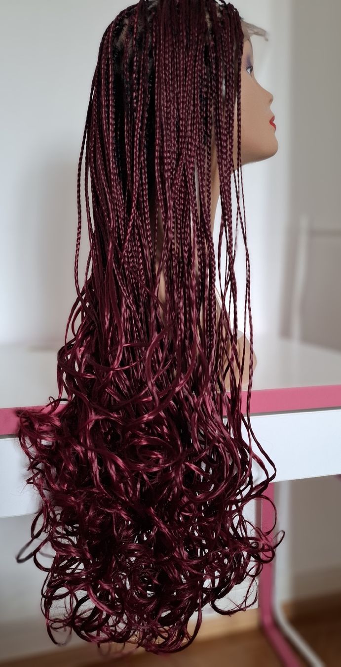 Parrucche: Long Red Braided Wig | Bold Color | Handmade – Nuovo (secondo la descrizione) da Lausanne venduto da usa_xd5k 3