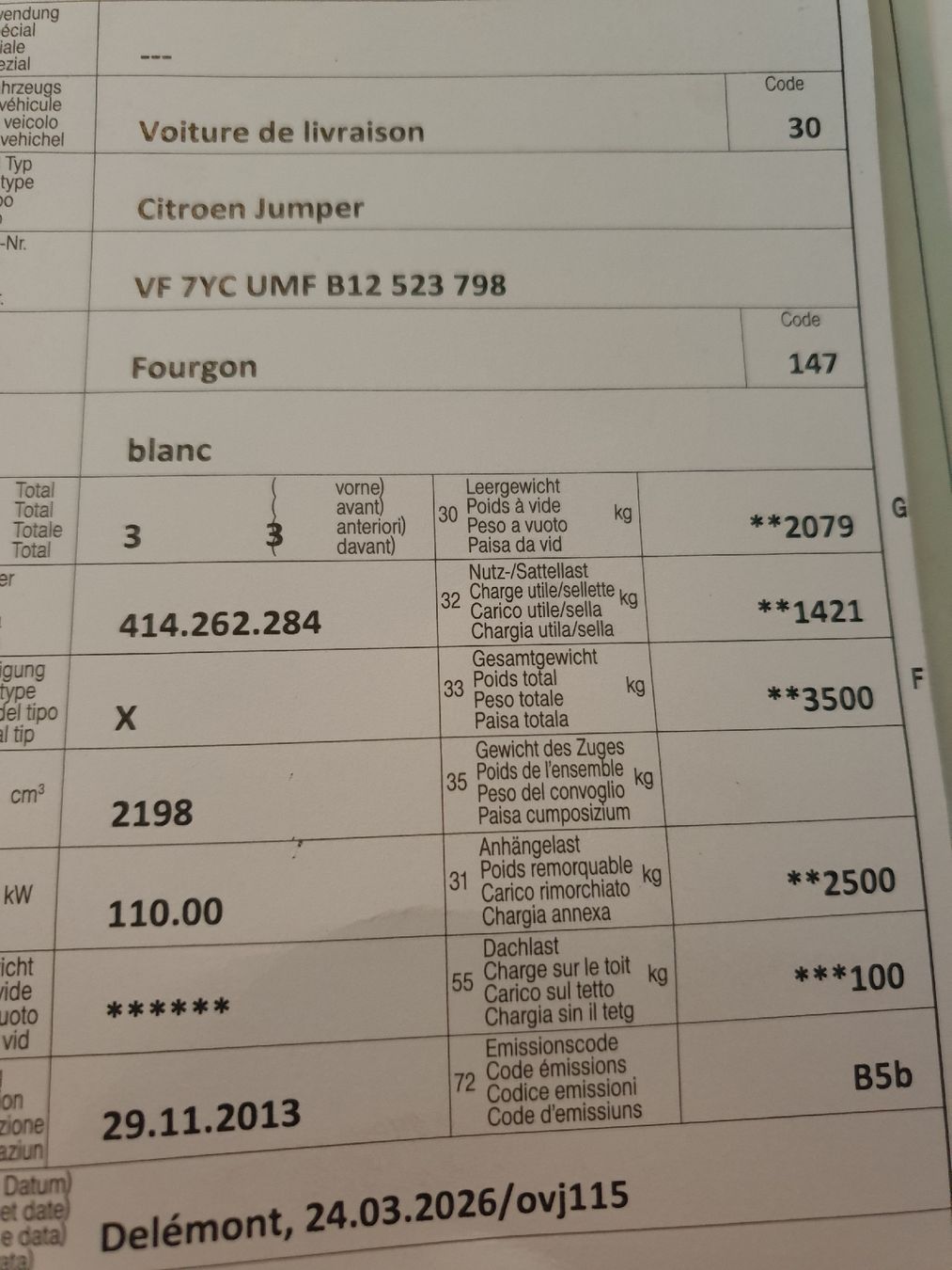 Citroën Véhicules utilitaires: A vendre citroen jumper 2.2 150 ps – D'occasion à Boécourt par bfcw 5
