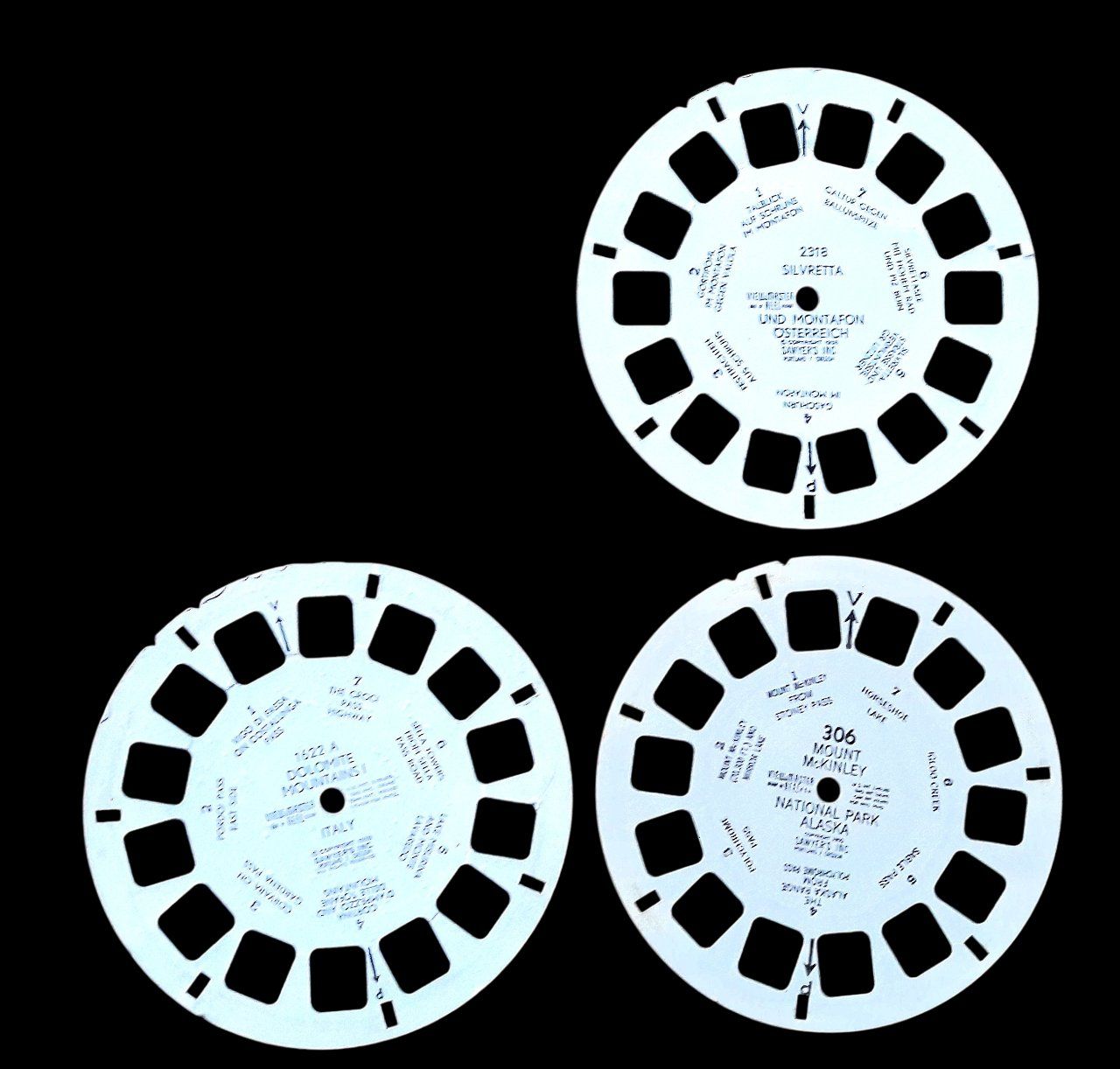 View-master Giocattoli: View-Master 3 disques Scheiben Dolomites Mac Kinley Montafon – Usato da Tavannes venduto da Brocashop