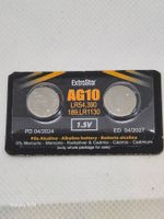 Pacco Batterie ExtraStar AG10 1,5V LR54, 2 Stück, neu