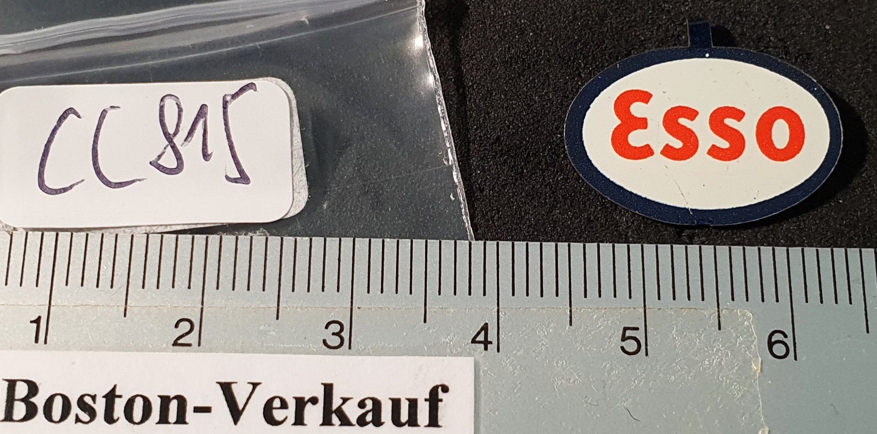 Esso Placchette & Badge: CC815 - Altes Werbe-Abzeichen ESSO Logo – Usato da Reinach BL venduto da Boston-Verkauf 2
