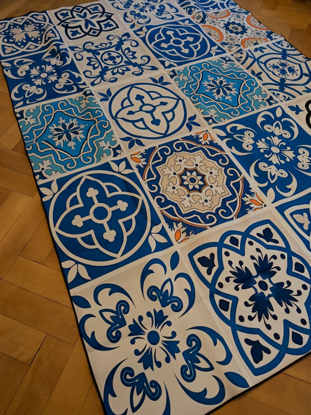 Tappeti: Ornamente-Teppich blau/weiss/orange - NEU – Nuovo (secondo la descrizione) da Dietfurt venduto da Subforce1853 1