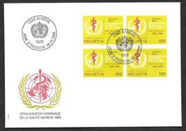 FDC Nr. 41 OMS (D VI) Viererblock ET Genève 28.11.1995