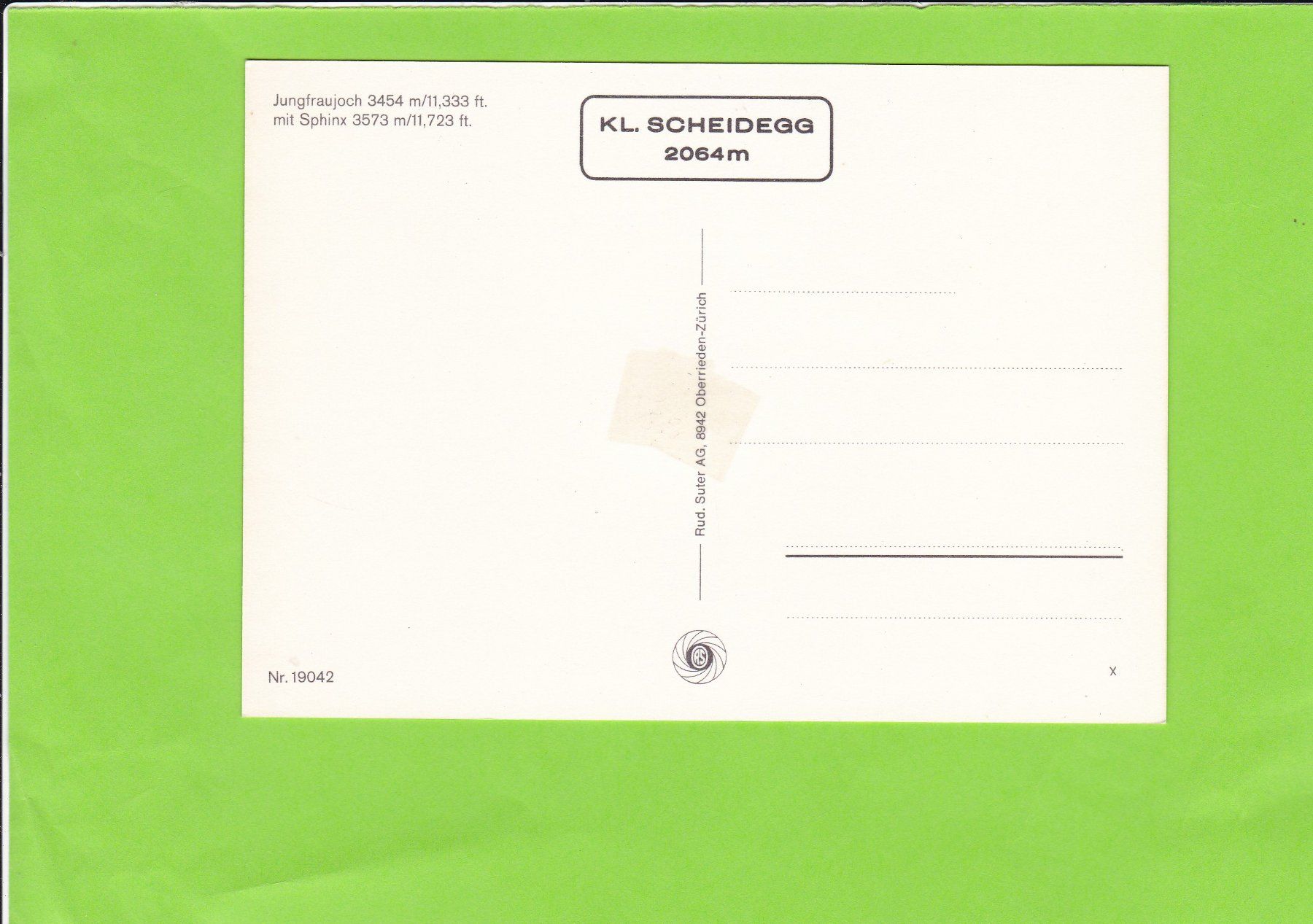 Cartoline postali: Jungfraujoch-belebt – Usato da St. Peterzell venduto da neckertal 1