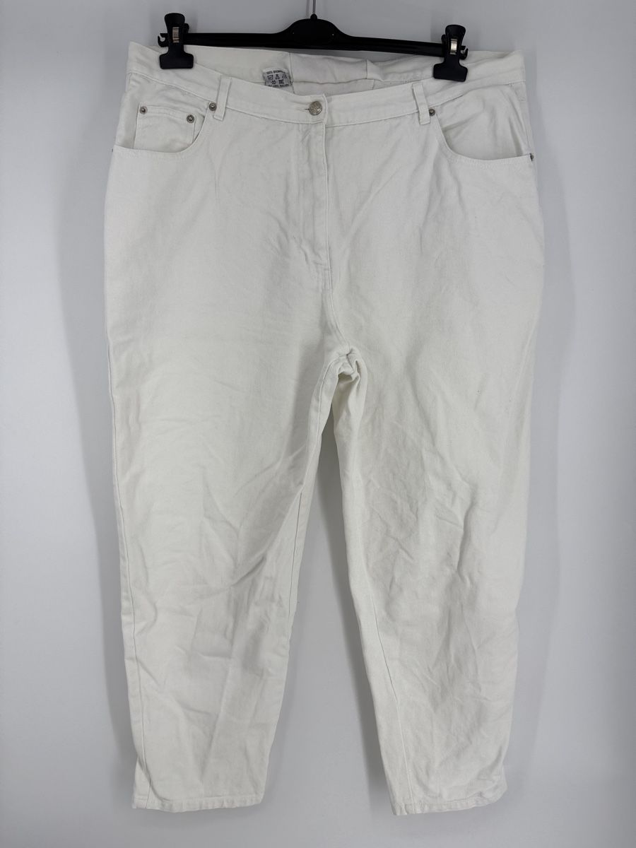 Pantaloni: Damen Jeans weiss Gr. 50 – Usato da Auenstein venduto da moin.