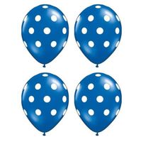 NEUER Luftballon blau-weiss dots - 81441