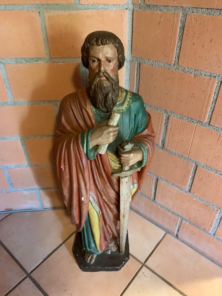 Statuette: Heiliger Sankt Paulus Figur mit Schwert – Usato da St. Gallen venduto da Verkaufen111