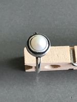 PERLE PERLEN EMAILLE 925 Ring in Rg55 und in Rg60 Vintage