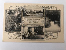 Gasthaus u Pension Freihof Germen bei Nesslau Werbekarte