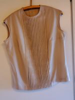 Elegante Damenbluse Grösse 40 Beige Vintage Falten