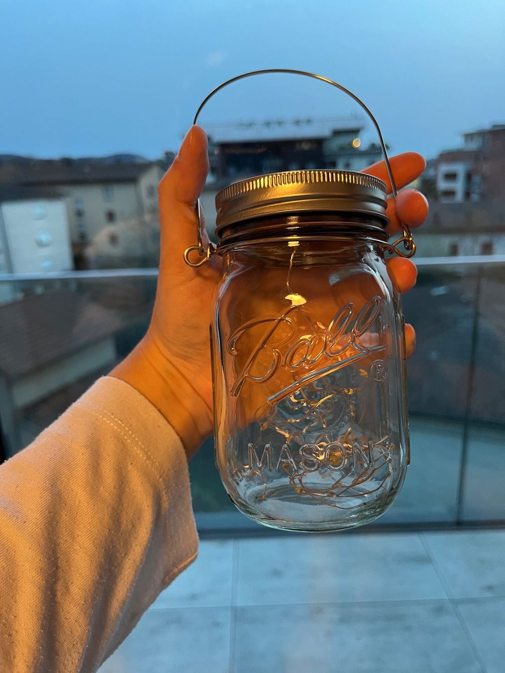 Vasen & Gefässe: Vendo vasetto con lucine a LED solari interne. – Neu (gemäss Beschreibung) aus Mendrisio von cost.del