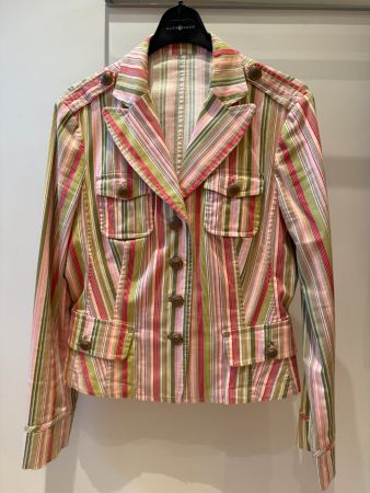 AMBIENTE Blaser im Jeansjackenstil, gestreift, Gr. 38