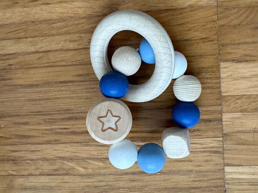 Goki 65287 Greifling Kreisel - Holz Greifspielzeug Für Babys Bunte Farben