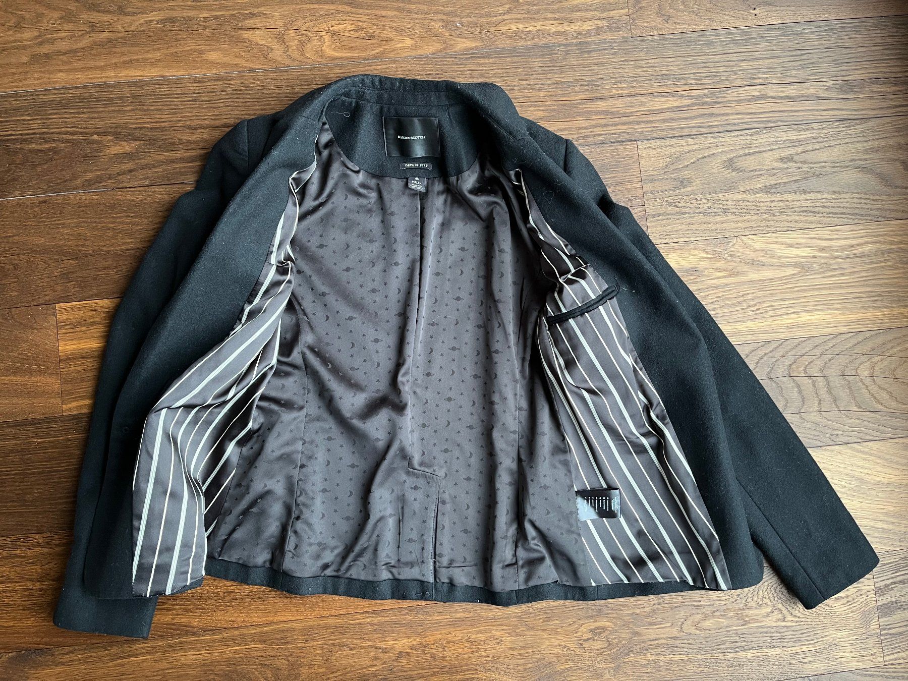 Maison Scotch Giacche: Maison Scotch Blazer Jacke, schwarz, mit Wolle, Gr. S – Usato da Affoltern am Albis venduto da Blackrhythm 1
