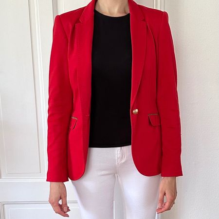 Blazer Zara Rot Goldknöpfe Gr. S