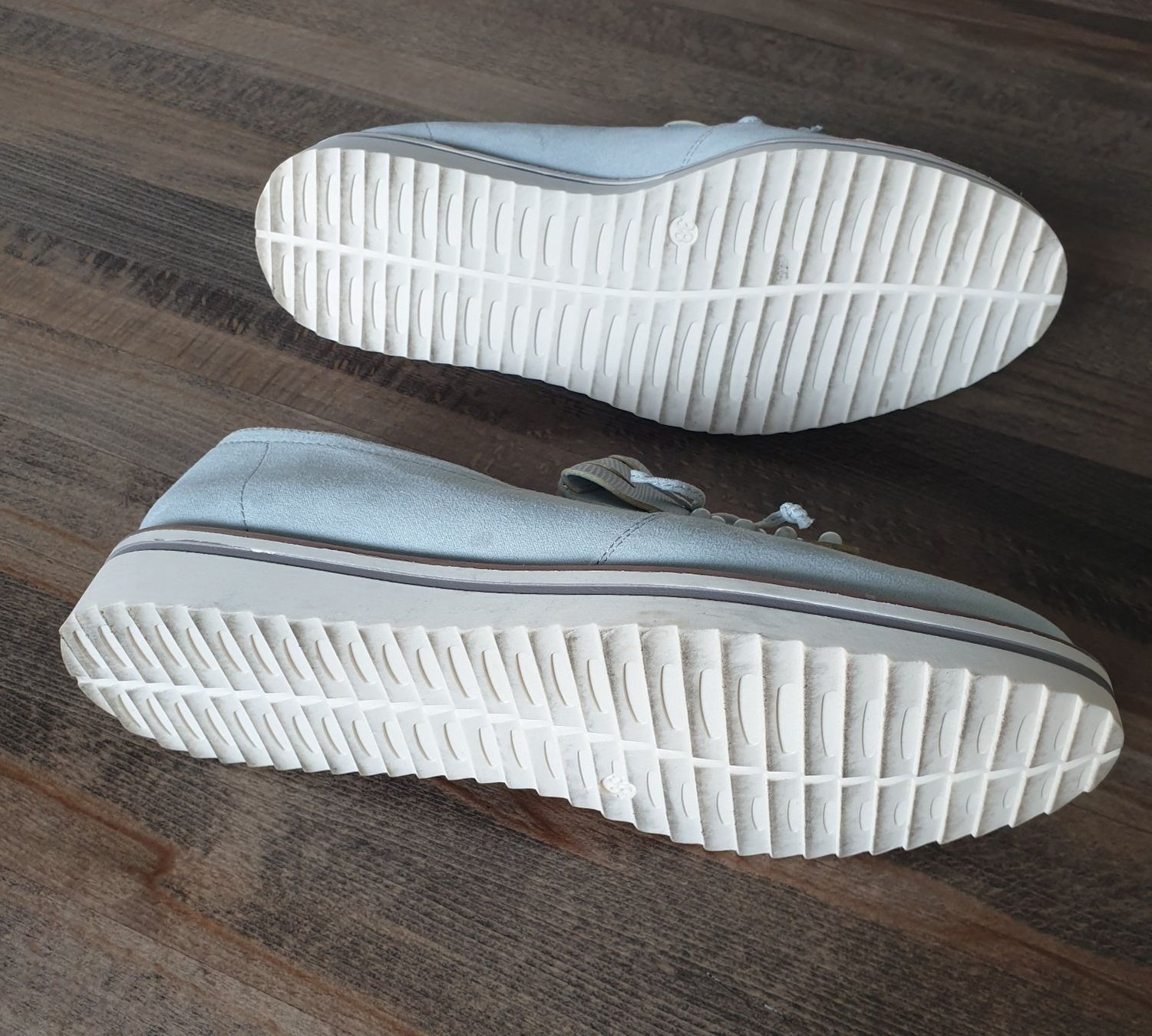 Scarpe da donna: Halbschuh MyB, Gr. 8, hellgrau/hellblau, mit Perlen – Usato da Trimbach venduto da gregula 2