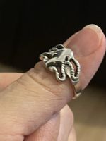 Bague motif poulpe  18,5 unisexes neuve