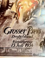 Affiche sportive “Grosser Preis” Nurburgring 1934
