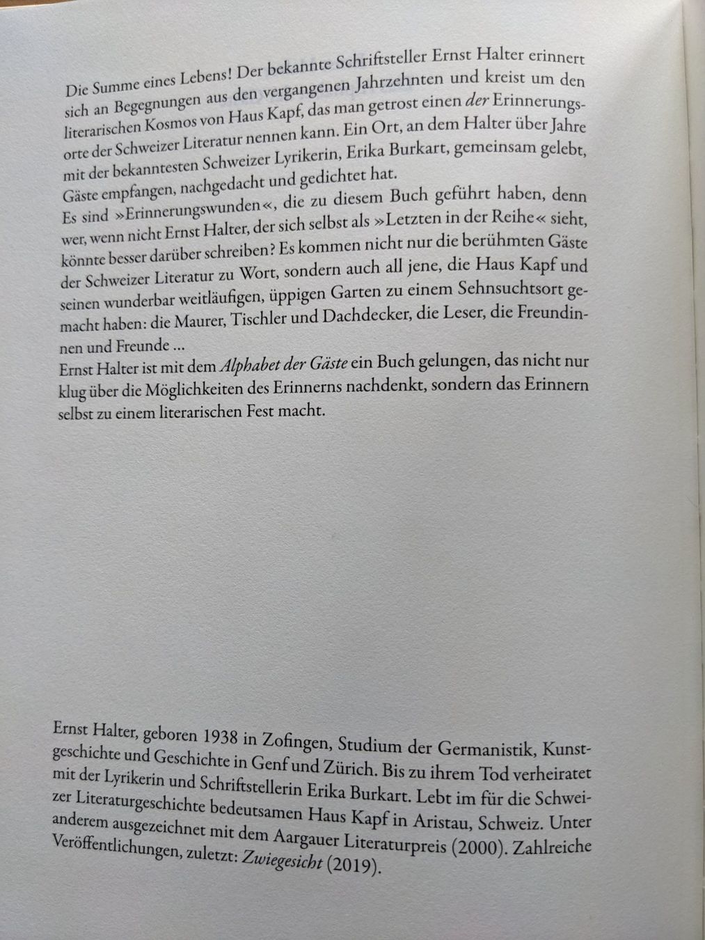 Libri: Ernst Halter: Das Alphabet der Gäste – Usato da Rotkreuz venduto da eulennest 1