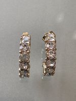 Créoles dorées avec strass neuves