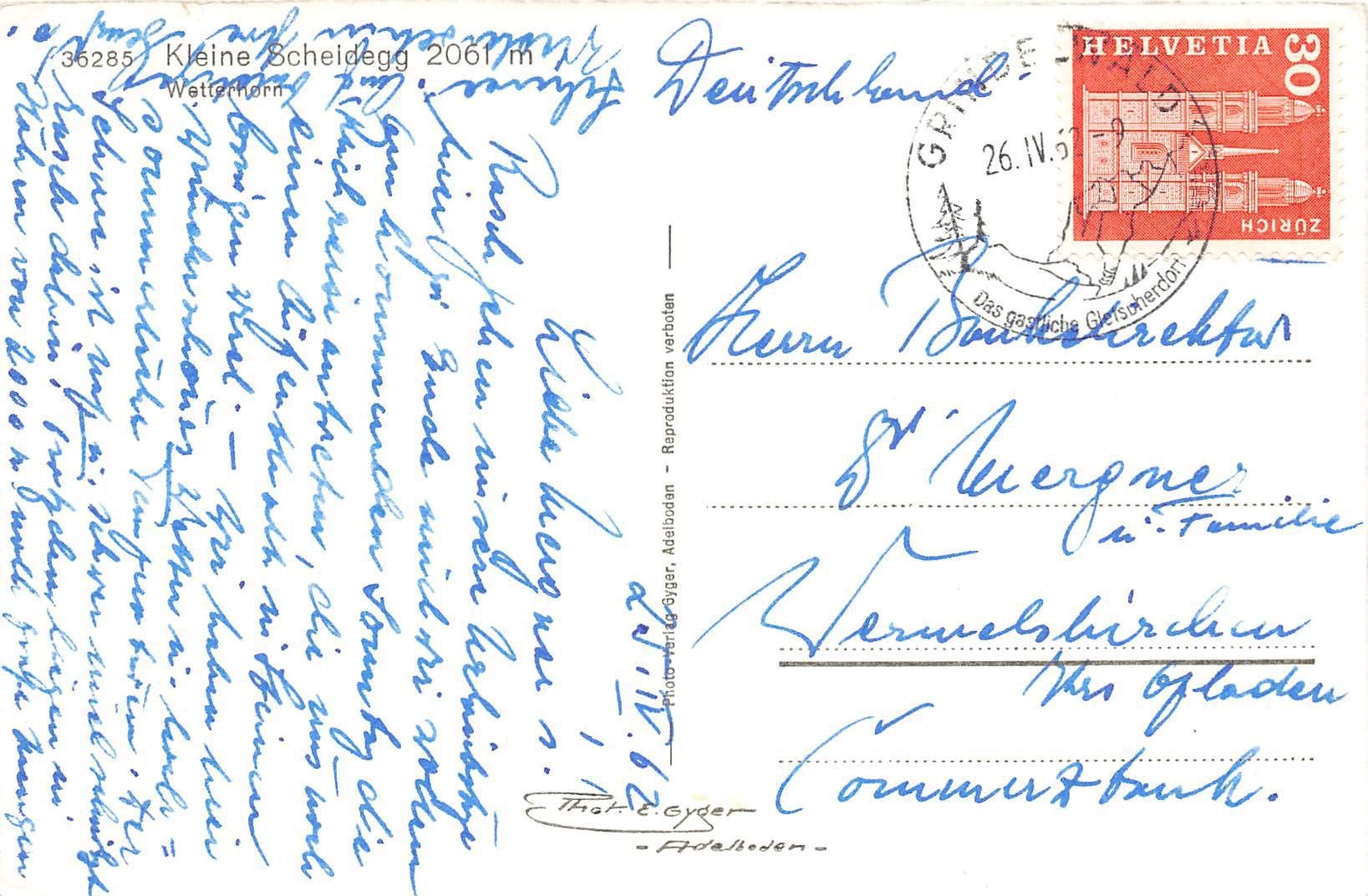 Cartoline postali: Klein scheidegg Bahnhof – Usato da Biasca venduto da Blenio71 1
