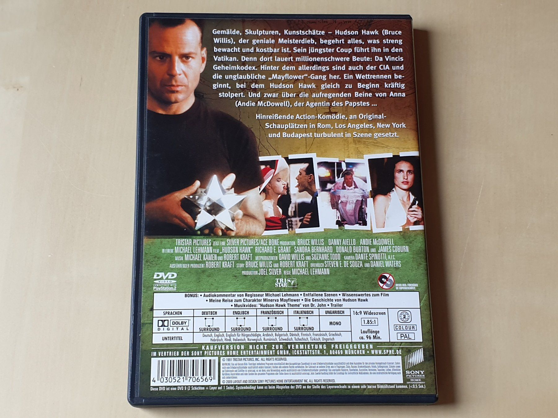 Tous les DVDs: Hudson Hawk der Meisterdieb – D'occasion à Stansstad par collectorsshop 1