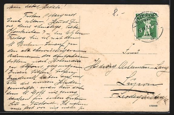 Cartoline postali: Hitzkirch, Vergrösserung der Pfarrkirch – Usato da Berlin venduto da bartko-reher 1