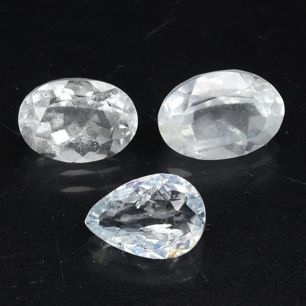 Pietre preziose: 3,40 ct Aigue-marines Non chauffées 3 pcs – Usato da Carouge GE venduto da Crystal_Energy