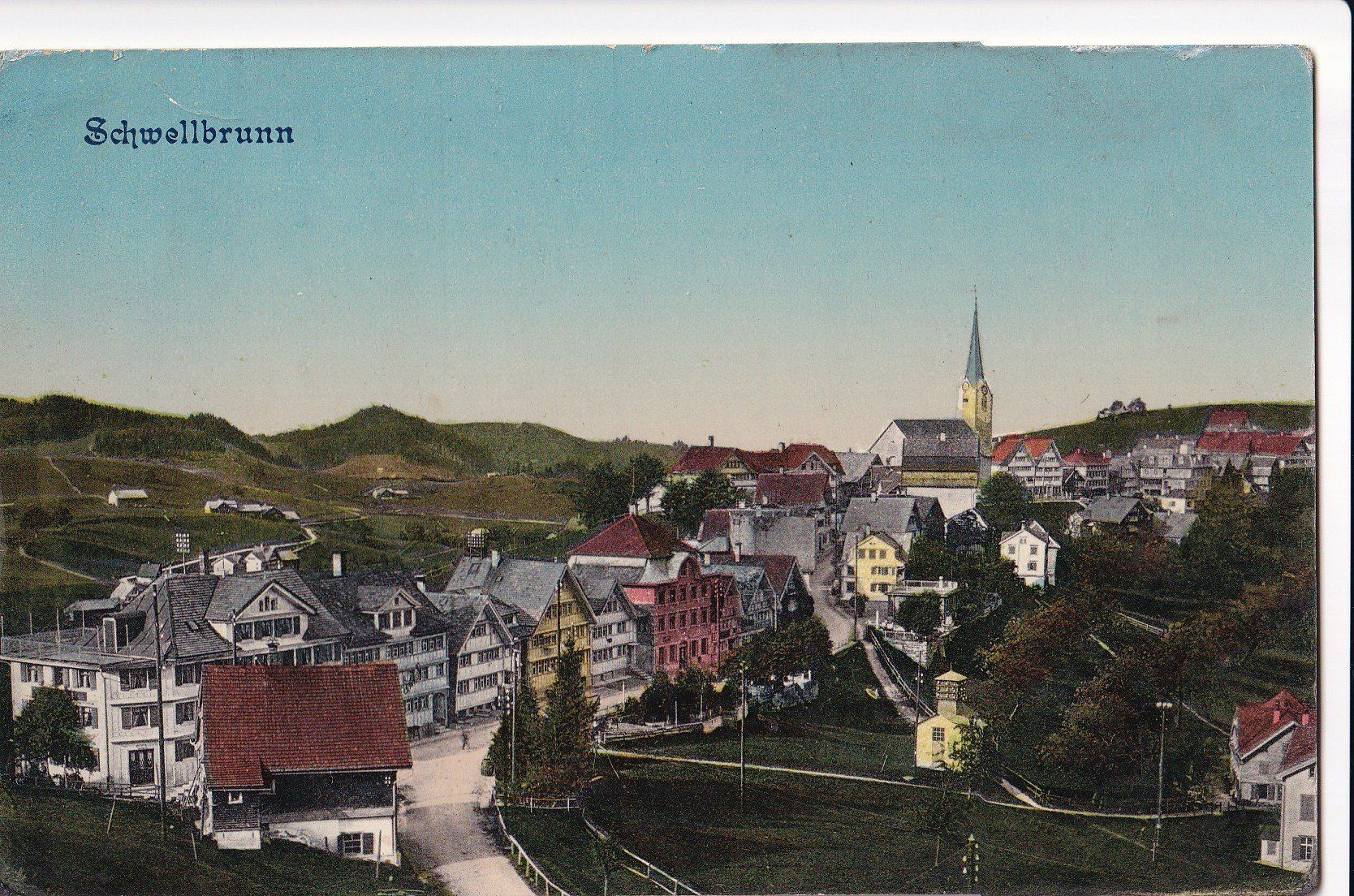 Cartoline postali: Schwellbrunn Teilansicht – Usato da Olten venduto da clotaldi