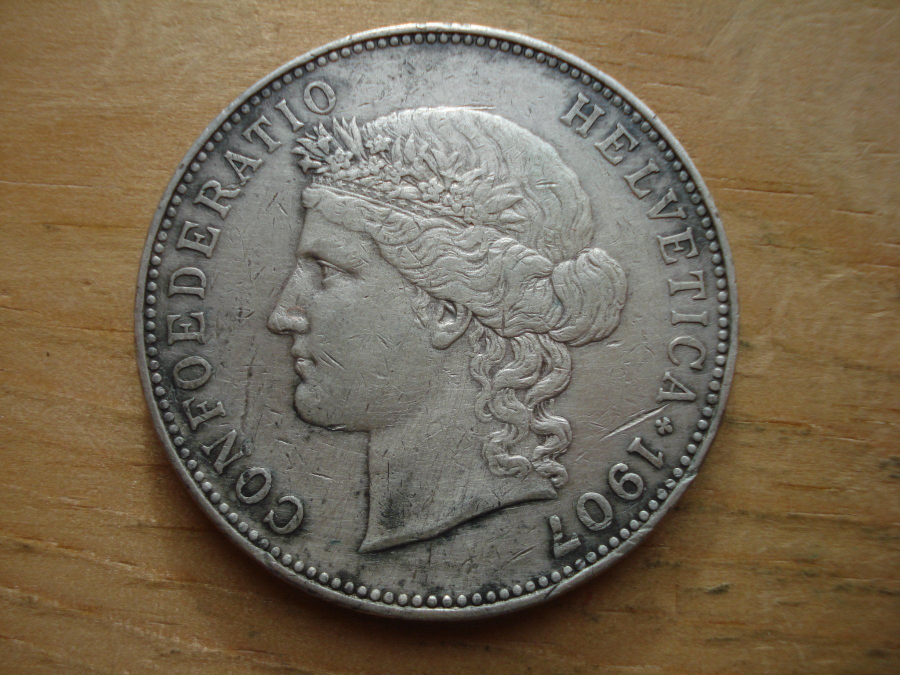 Tutti le monete: (H6) 5 Franken 1907 – Usato da Erlach venduto da Net-Coins
