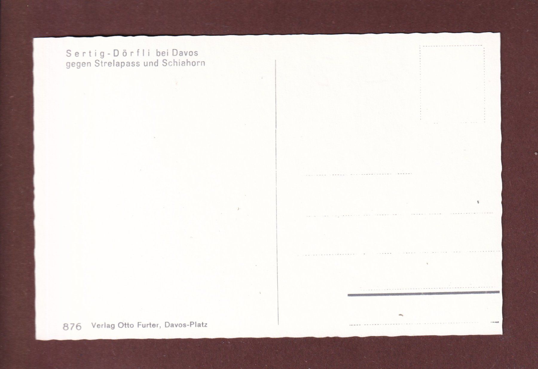 Cartoline postali: Davos - SERTIG-DÖRFLI – Usato da Pully venduto da nicecards 1
