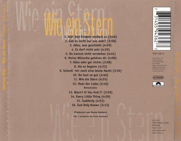 CD: Corinna May - Wie ein Stern [Polydor] – Usato da Unterbch venduto da uqliv 1