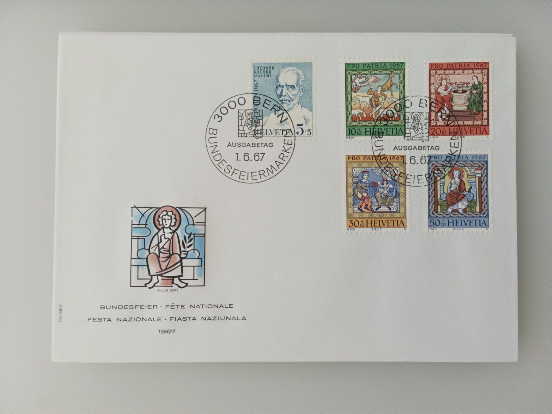 Tutti i francobolli: 1967 FDC Pro Patria – Usato da Dübendorf venduto da goeggi79