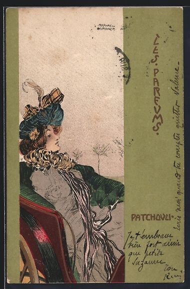 Ansichtskarten: Raphael Kirchner: Les Parfums, Elegante  – Gebraucht aus Berlin von bartko-reher