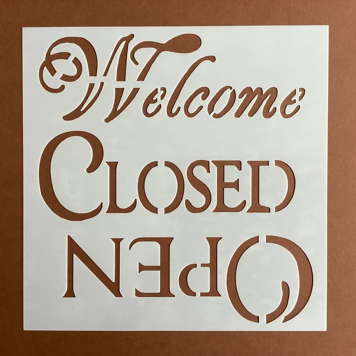 Schablonen: Schablone Welcome Closed Open Chablon pochoir – Neu (gemäss Beschreibung) aus Meyrin von laservette99