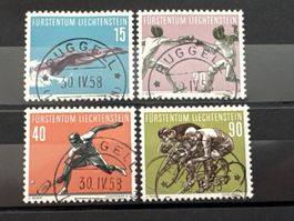 1958, Sportserie V, ZNr. FL309-FL312, gestempelt