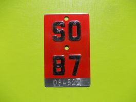 Velonummer / Fahrradnummer SO 87