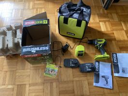 RYOBI Akku-Bohrschrauber 18V Brushless neuwertig