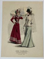 Modeblatt Mode Bazar 1899 Stahlstich