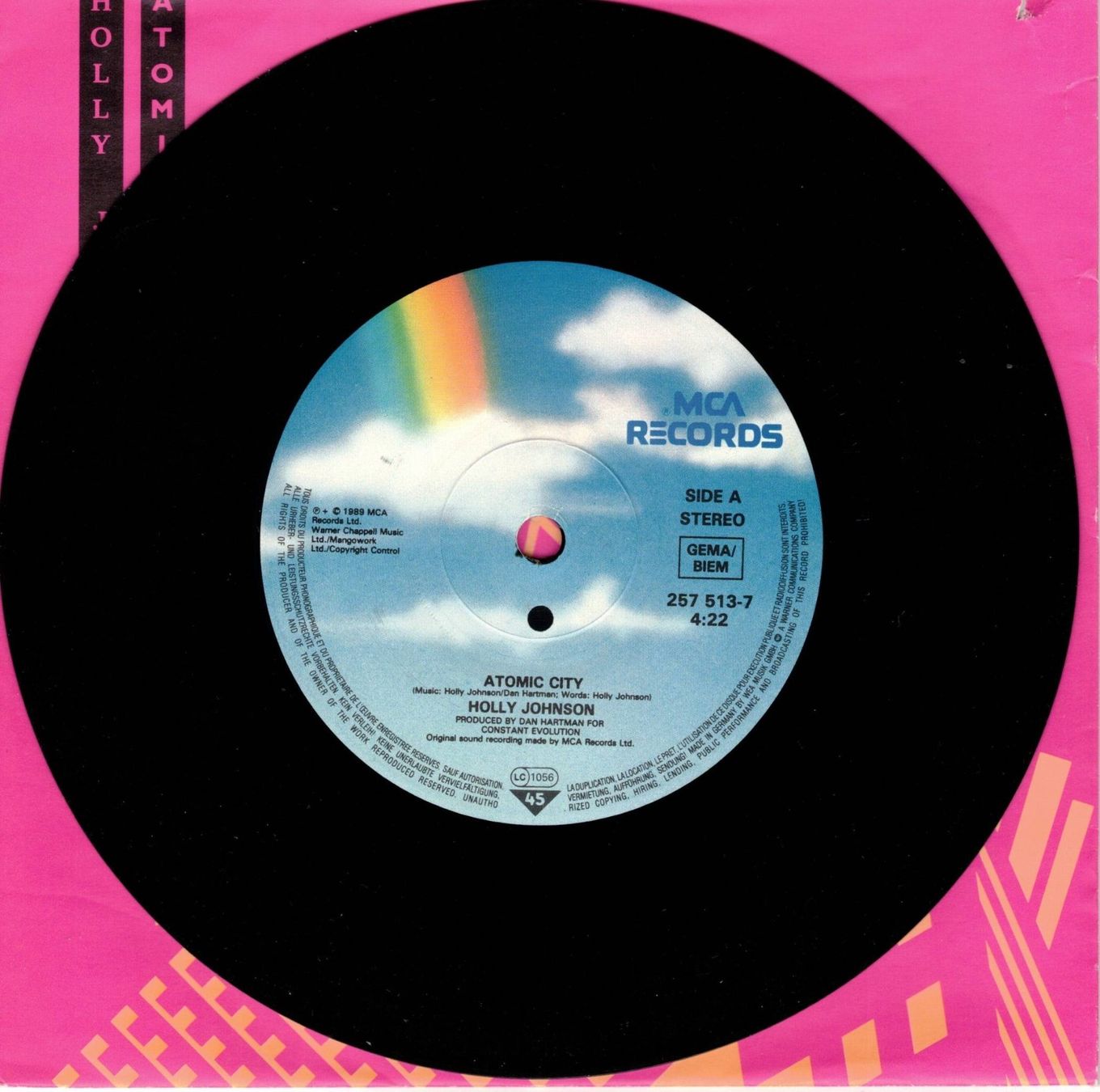 Dischi in vinile: Single7  Holly Johnson  -- Atomic City – Usato da Oberwil (Dägerlen) venduto da asteng