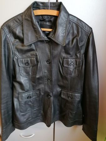 Veste en cuir noir  Maddison gr 44
