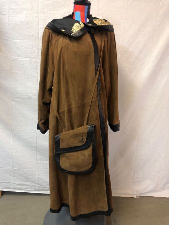 Wild-Ledermantel Vintage mit Tasche Gr.42