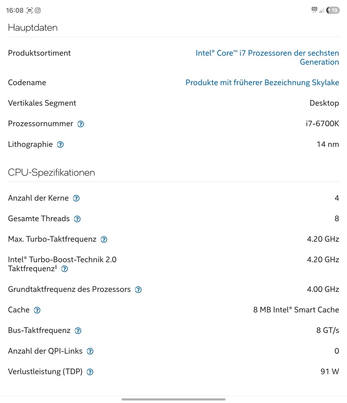 Intel Schede madri: Intel Core i7-6700K CPU – Usato da Riehen venduto da cosh 1