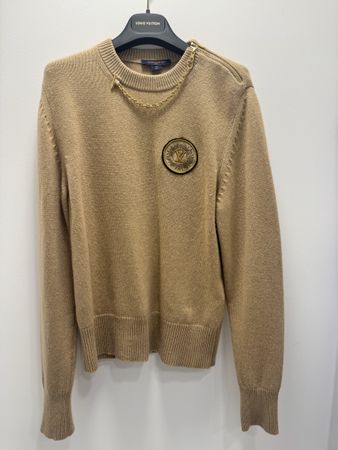 Louis Vuitton Sweater Beige Size S With Chain Detail