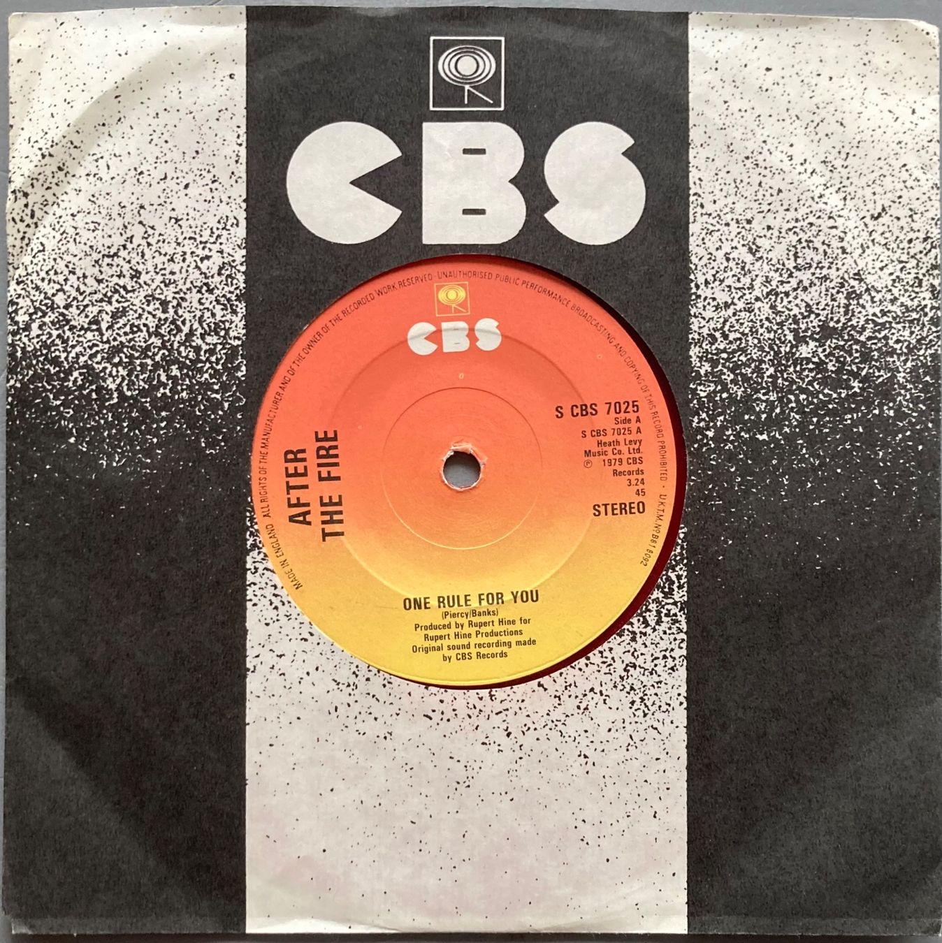 Schallplatten: AFTER THE FIRE - ONE RULE FOR YOU – Gebraucht aus Poliez-Pittet von Newtown-Records 1
