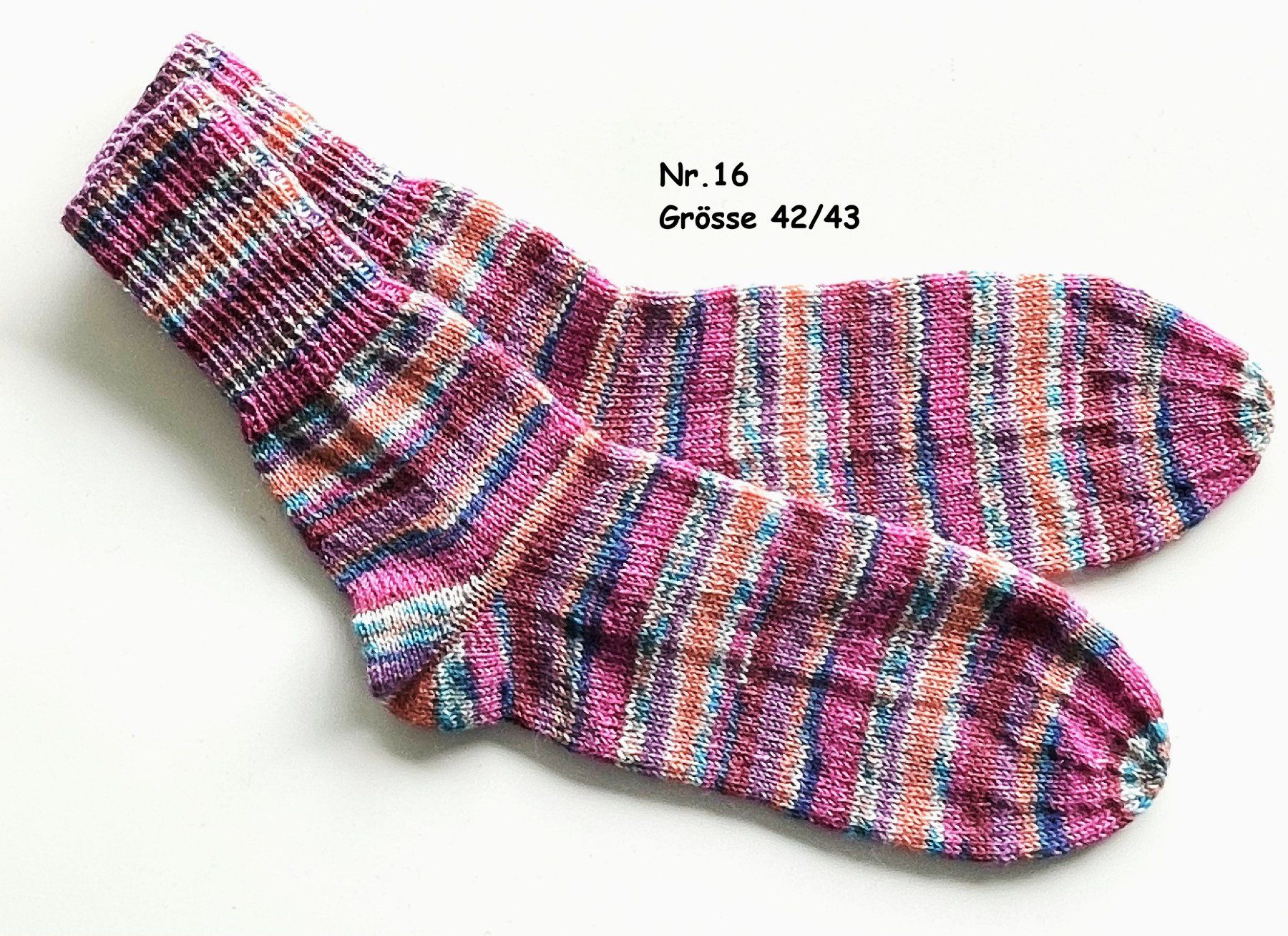 Calze: Socken handgestrickt   Gr.42/43   Nr.16 – Nuovo e nell'imballaggio originale da Täuffelen venduto da sohalt