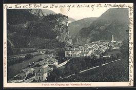 Thusis, Ortsansicht mit Eingang zur Viam