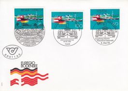 1993 845 Lebensraum Bodensee FDC 5. Mai 1993, D, CH und A