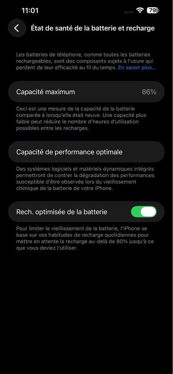 Apple Portables: iPhone 13 Pro Max 1Tb batt 86%  Graphite état excellent  – D'occasion à Le landeron par tit_w6xq 2