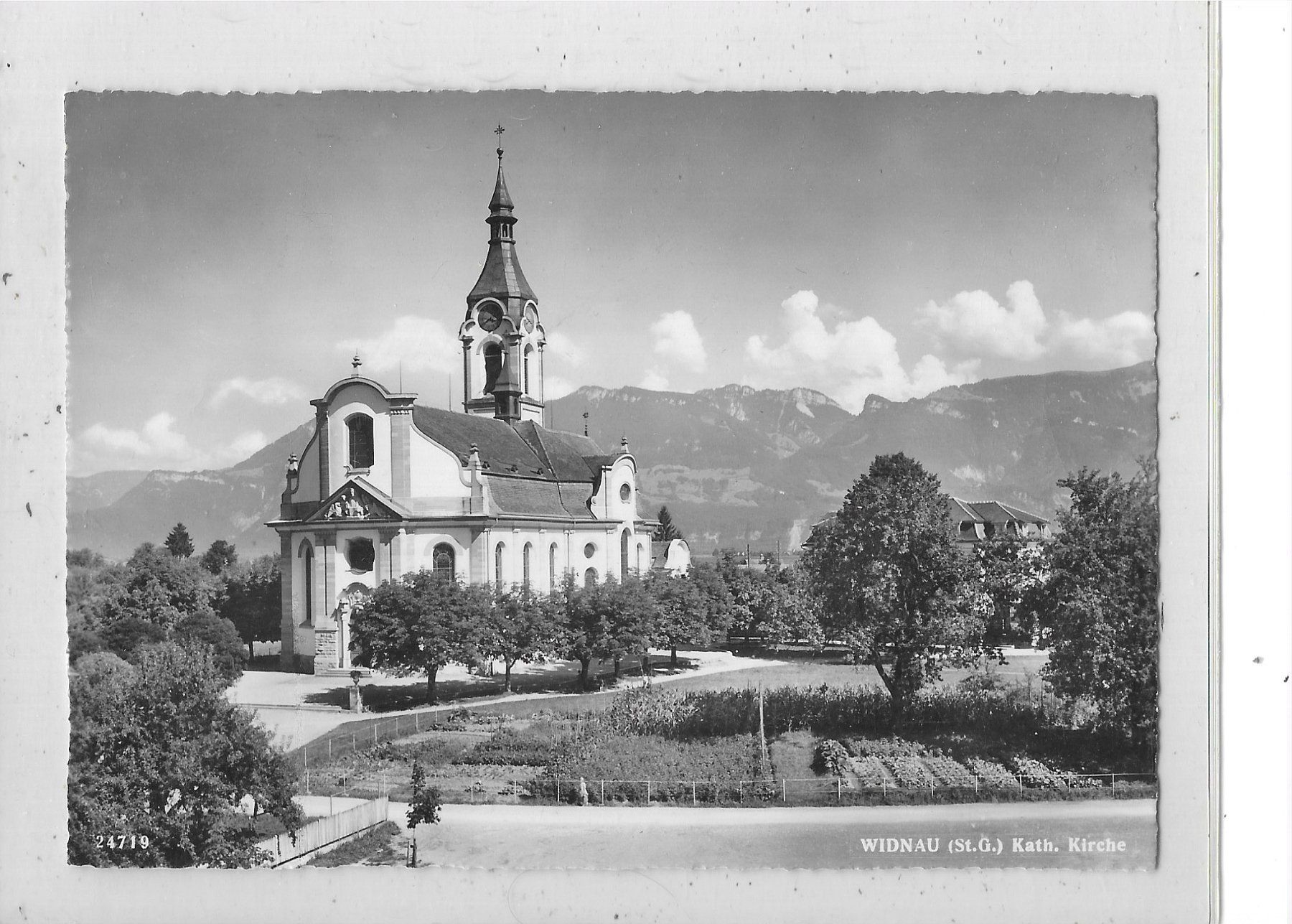 Cartoline postali: SG Widnau 1957 Kath.Kirche – Usato da Schocherswil venduto da Wilare